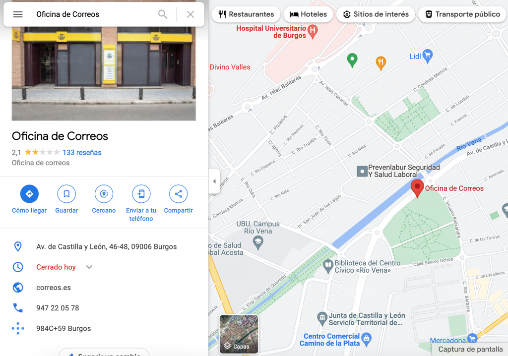 localización oficina